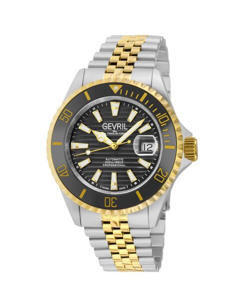 Chambers automatisch zilver/goud stalen horloge voor heren