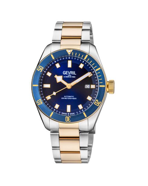 Yorkville automatisch zilver/goud stalen herenhorloge