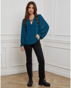 Chemisier Charlotte bleu canard