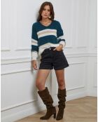Pull Mathilde bleu canard