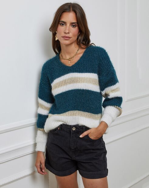 Pull Mathilde bleu canard