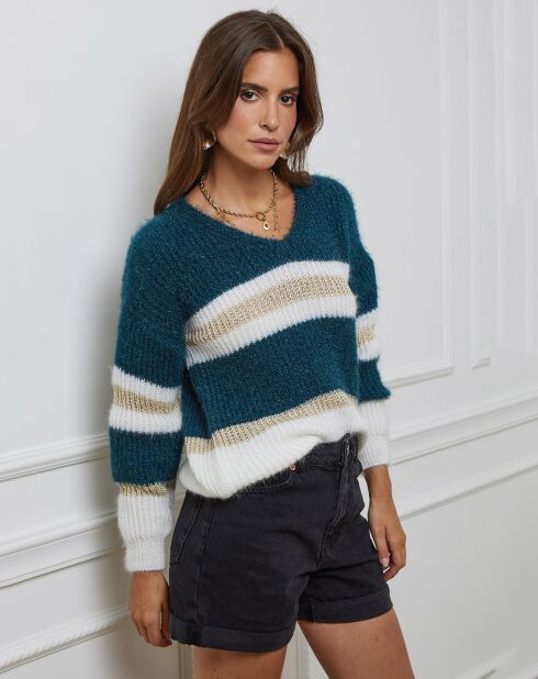 Pull Mathilde bleu canard
