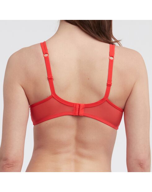 Soutien-gorge emboîtant en tulle floral Generous Broderie rouge