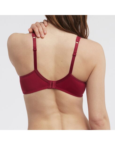 Soutien-gorge emboîtant dentelle & tulle Essentiel Generous rouge bordeaux