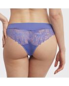 Culotte en Microfibre & Dentelle Essentiel Generous bleue