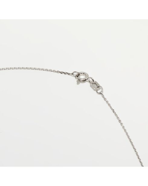 Anhänger aus 0,02 ct Tonga Diamant und 1,5 ct blauem Topas Weißgold