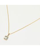 Tonga Anhänger aus 0,02 ct Diamant und 1,5 kt grünem Quarz aus Gelbgold