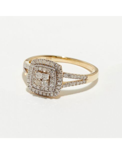 Newcastle diamanten ring 0,51 kt geelgoud