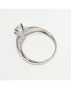 Bague Mackay Diamants 0.32 ct & Topaze Blanche 1.43 ct or blanc
