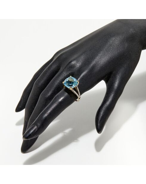 Bague Pink Fiction Diamants 0.25 ct & Iolite 7.92 ct or jaune