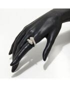 Bague Duo de Panthères Diamants 1.28 ct & Saphirs 0.03 ct or blanc