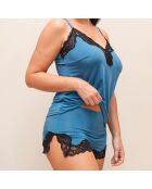 Completo canotta e pantaloncini blu