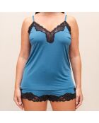 Completo canotta e pantaloncini blu
