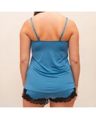 Completo canotta e pantaloncini blu