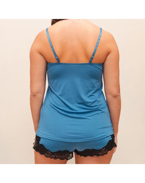 Ensemble Caraco & Short bleu