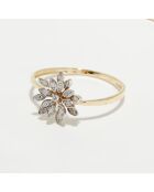 Bague Bouquet Diamants 0.11 ct or jaune