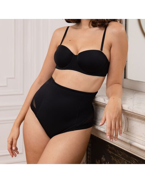 Braguitas ajustadas negras de talle alto Eva