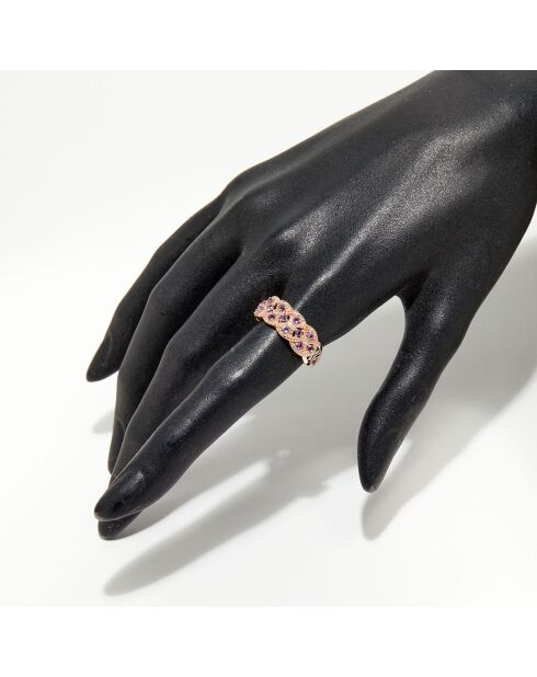 Astéria Ring aus 0,05 ct Diamanten, 0,85 ct Amethystquarz und 0,85 kt Roségold Amethystquarz