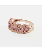 Astéria Ring aus 0,05 ct Diamanten, 0,85 ct Amethystquarz und 0,85 kt Roségold Amethystquarz