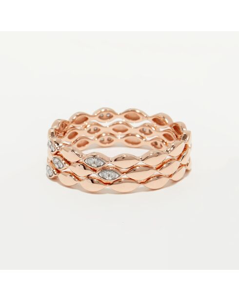 Bague Trinity Diamants 0.15 ct or rose
