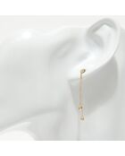 Boucles d'oreilles Planer sur ton coeur Diamants 0.09 ct or jaune
