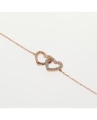 Bracelet Jamais sans Toi Diamants 0.11 ct or rose