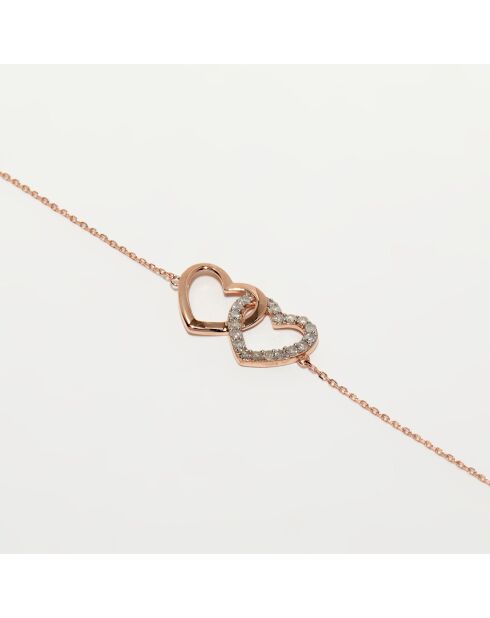 Bracelet Jamais sans Toi Diamants 0.11 ct or rose