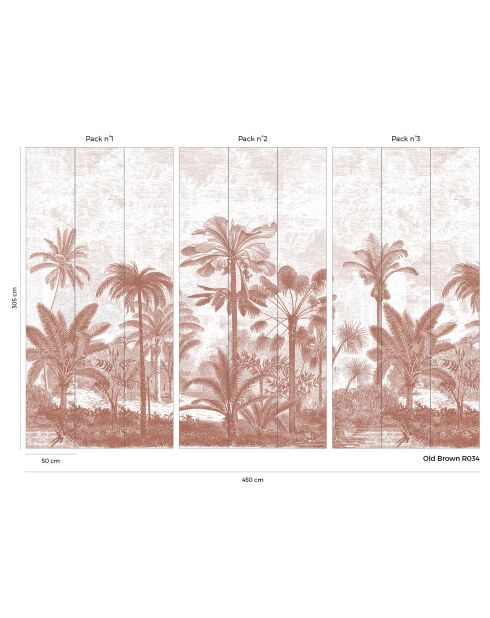 Fresque Palmeraie old brown