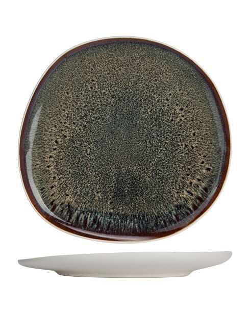 Assiette plate en Grès Mauna volcano - D.27 cm