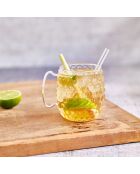 6 Verres avec anse Moscow Mule transparents - 50cl