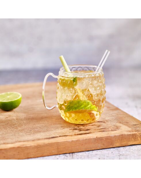 6 Verres avec anse Moscow Mule transparents - 50cl