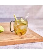 6 Verres avec anse Moscow Mule noir/transparent - 50cl