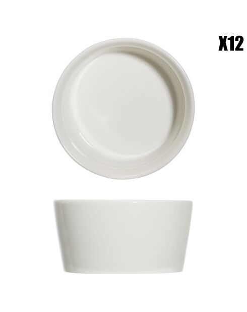 12 Bols en Porcelaine Oslo blancs - D.12.5 cm