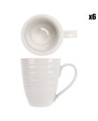 6 Tasses en Grès Shade grises - 34cl