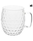 6 Verres avec anse Moscow Mule transparents - 50cl