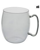 6 Verres avec anse Moscow Mule noir/transparent - 50cl