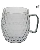 6 Verres avec anse Moscow Mule noir/transparent - 50cl