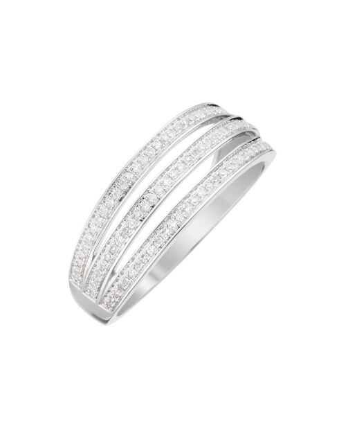 Bague Il n'y a que toi qui rime avec moi Diamants 0.22 ct Or Blanc