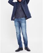 Blouson technique Renny doublure matelassée bleu marine
