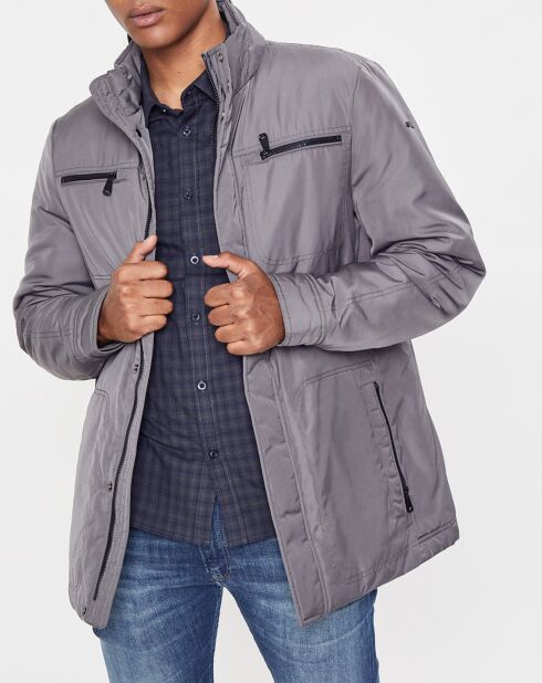 Blouson technique Renny doublure matelassée gris foncé