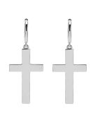 Boucles d'Oreilles Croix en Argent