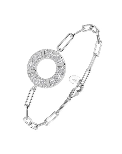 Bracelet Chaîne en Argent & Oxyde de Zirconium