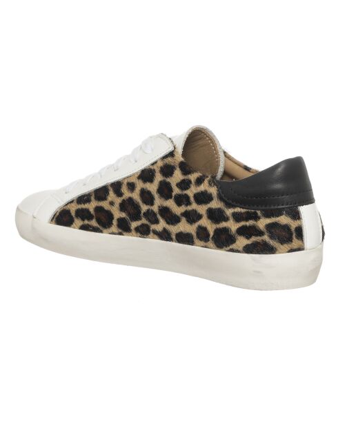 Sneakers en Cuir Rosia blanc/léopard