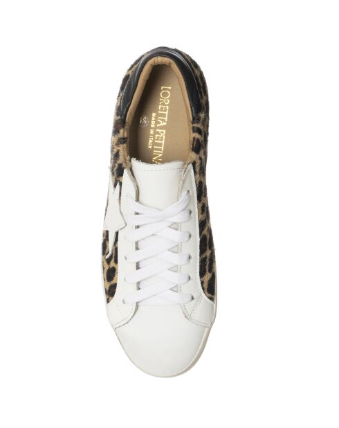 Sneakers en Cuir Rosia blanc/léopard