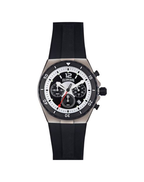 Montre Homme en Silicone Chronographe noire