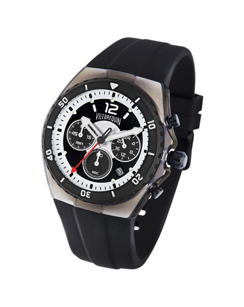 Montre Homme en Silicone Chronographe noire