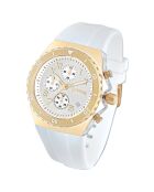 Montre Homme en Silicone Chronographe blanche