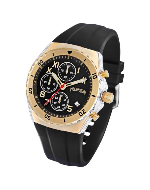 Montre Homme en Silicone Chronographe noire