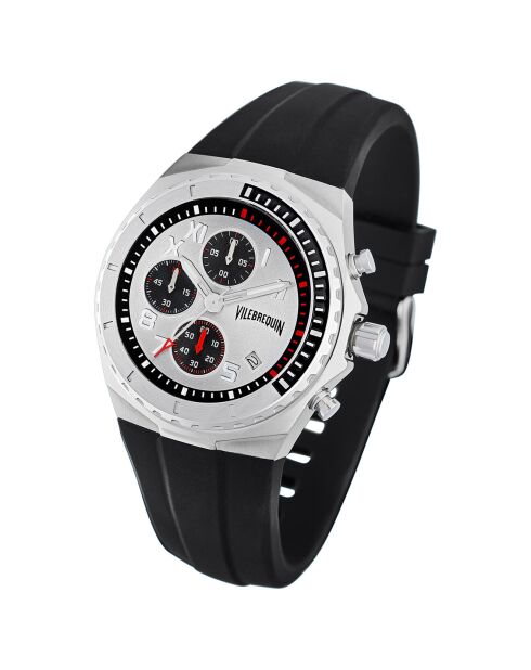 Montre Homme en Silicone Chronographe noire