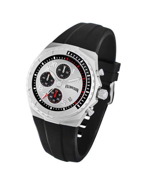 Montre Homme en Silicone Chronographe noire